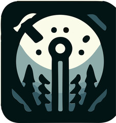 App Icons for RPG Adventure or Landscape, Medieval, mountain hiking