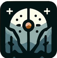 App Icons for RPG Adventure or Landscape, Medieval, mountain hiking