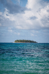 beach of San Andres island in Colombia in tourism season