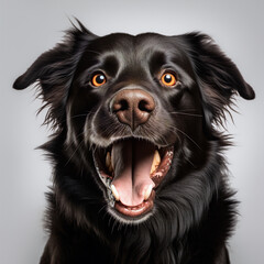 portrait of a black dog