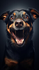 Fototapeta premium portrait of a black dog