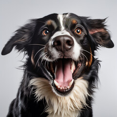 portrait of a black dog