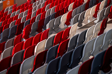 Red and Grey Seating in a Contemporary Sports Arena