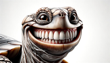 a laughing turtle - obrazy, fototapety, plakaty
