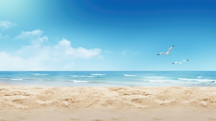 Fototapeta na wymiar beach sand summer background illustration vacation sun, ocean waves, hot tropical beach sand summer background
