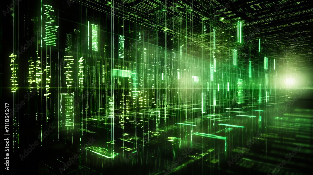 Poster abstract digital data matrix grid pattern background texture in futuristic style