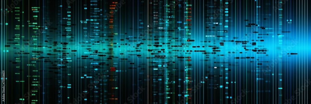 Poster abstract digital grid background with matrix of data and information technology concept