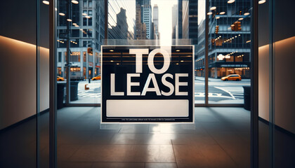 Commercial office space for lease in the city.With many continuing to work from home after the pandemic office vacancies  are expected to climb. - obrazy, fototapety, plakaty