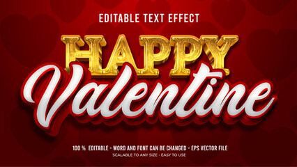 happy valentine editable text effect