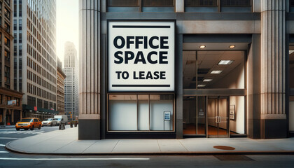 Commercial office space for lease in the city.With many continuing to work from home after the pandemic office vacancies  are expected to climb.