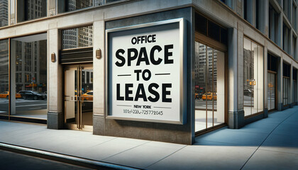 Commercial office space for lease in the city. With many continuing to work from home after the pandemic office vacancies  are expected to climb.