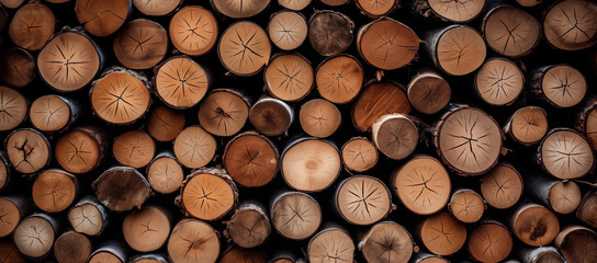 Muster Holzstapel, gestapeltes Holz, Forstwirtschaft zum Umweltschutz