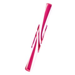 White symbol with pink thin straps