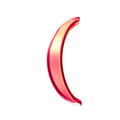 Pink symbol with bevel