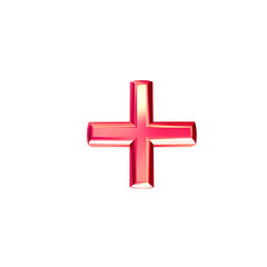 Pink symbol with bevel