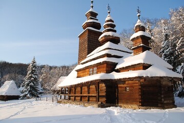 church in the snow