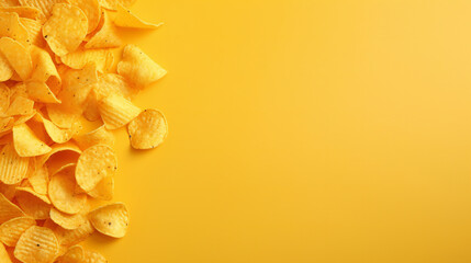 National Corn Chip Day banner template. with lots of empty copy space for text. Generative AI