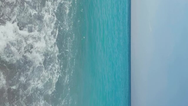 View of the amazing Oludeniz beach and the Blue Lagoon, the best beach in Turkey, Fethiye. Kidrak Beach. Mediterranean bays with blue water. Oludeniz Lagoon. Turkey. 4K