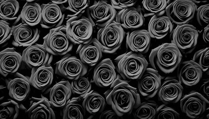 Black and white roses texture background 