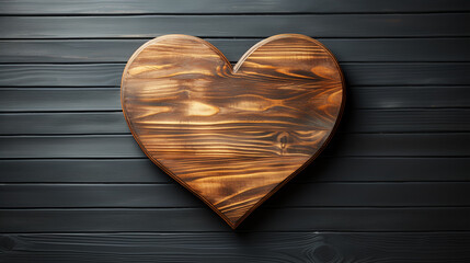 Wooden heart shape background