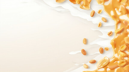 National peanut brittle day banner template. with lots of empty copy space for text. Generative AI - obrazy, fototapety, plakaty