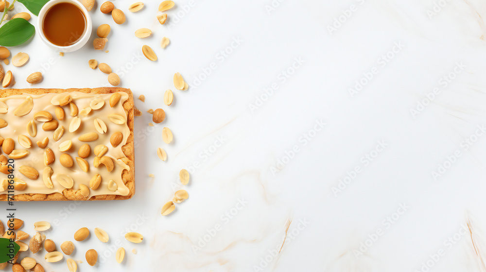 Wall mural National peanut brittle day banner template. with lots of empty copy space for text. Generative AI - Wall murals