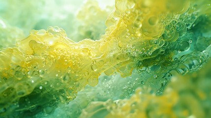  microscopy yellow and mint green