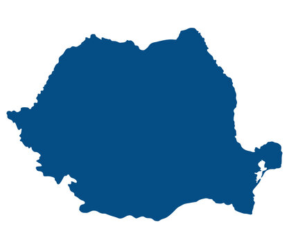 recommend clip art: Romania map. Map of Romania in blue color