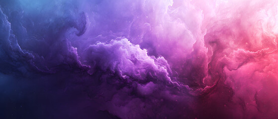 Obraz na płótnie Canvas A mesmerizing cosmic scene of swirling purple, violet, and magenta clouds evoking a sense of ethereal nature and wonder
