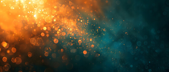 Amber hues dance in a hazy glow, painting the scene with vibrant colors and a sense of mystery