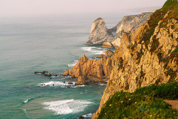 Cape Roca is a cape which forms the westernmost point of the Sintra Mountain Range, of mainland...