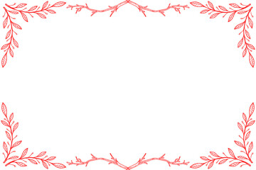 Floral simple vertical border and Frame, Transparent border