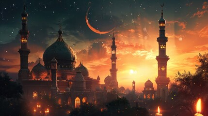 Fototapeta premium Ramadan background.