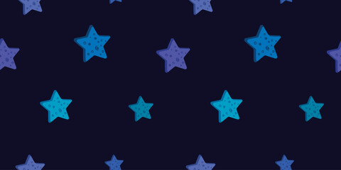 Seamless pattern with stars. Vector background for gift wrapping paper, fabric, clothes, textile, surface textures, scrapbook.