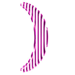 White symbol with purple vertical ultra thin straps