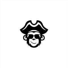 monkey head logo images vector