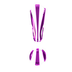 White symbol with purple thin straps