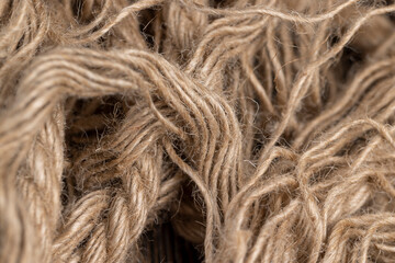 rough rope on a wooden table