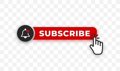 Subscribe Button for Video Channel - obrazy, fototapety, plakaty