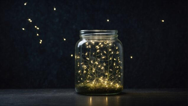 fireflies in a jar
