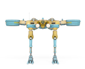 mecha harpy in white background