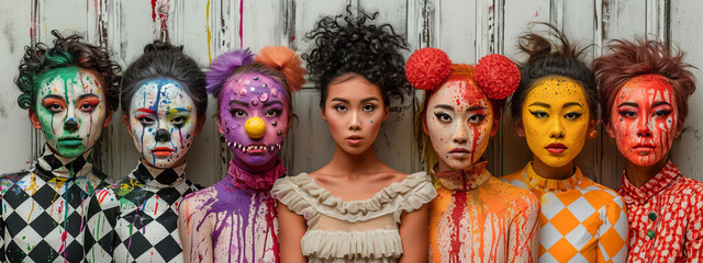 Vibrant Multitude, An Ensemble of Collective Expression Through Painted Faces
