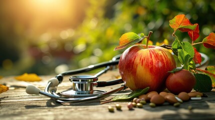 Doctor recommended foods for a healthy life - obrazy, fototapety, plakaty