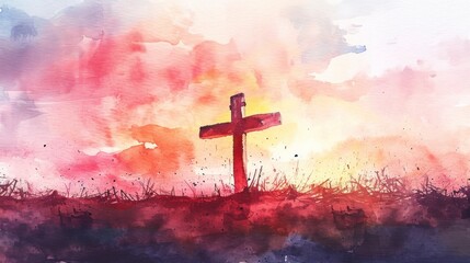 beautiful cross with neon colors