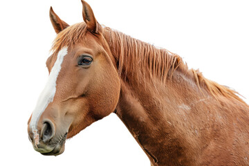 Obraz premium Brown Horse Isolated on White