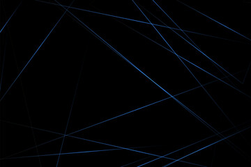 Abstract black with blue lines, triangles background modern design. Vector illustration EPS 10. - obrazy, fototapety, plakaty
