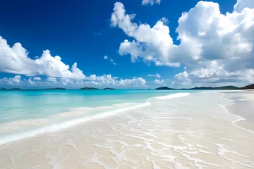 Rideaux velours Whitehaven Beach, île de Whitsundays, Australie Whitehaven Beach, Australia - Renowned for its pristine white silica sand and crystal-clear turquoise waters, Whitehaven Beach is a breathtaking paradise located in the Whitsunday Islands