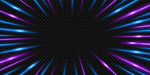 Burst blur speed motion neon background. Splash hyper space speed light wallpaper