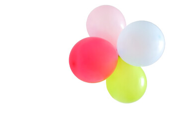 Colorful balloons, birthday decoration, festive concept