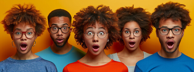 Eccentric Spectacles, A Whimsical Gathering of Spectacled Individuals Creating Hilarious Expressions
